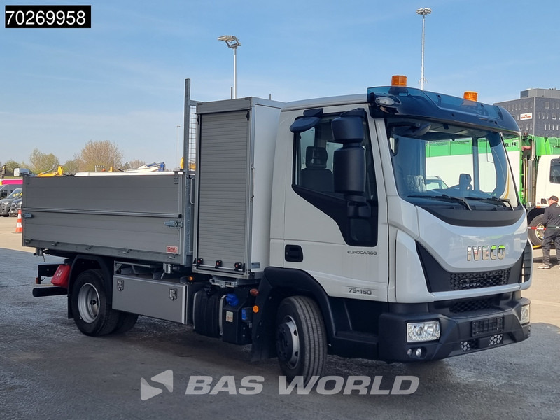 Kipper vrachtwagen Iveco Eurocargo 75E160 4X2 NEW 7.5tonner 3 sided tipper ACC Automatic Euro 6