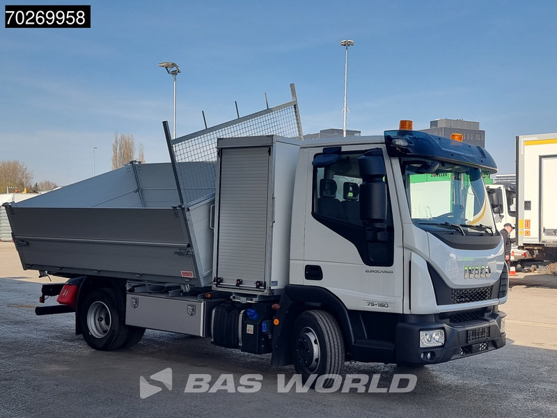 Kipper vrachtwagen Iveco Eurocargo 75E160 4X2 NEW 7.5tonner 3 sided tipper ACC Automatic Euro 6