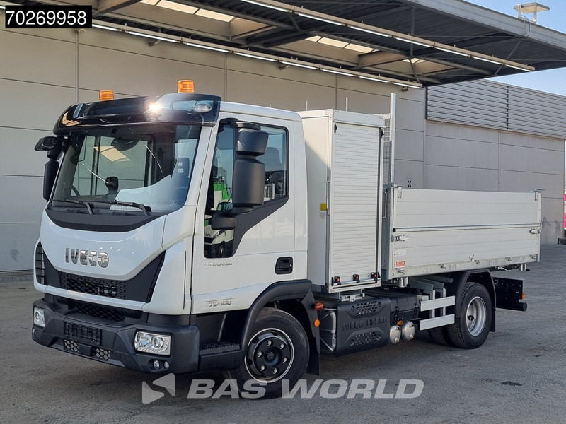 Kipper vrachtwagen Iveco Eurocargo 75E160 4X2 NEW 7.5tonner 3 sided tipper ACC Automatic Euro 6