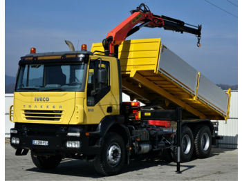 Kipper vrachtwagen Iveco Trakker 310 Kipper 5,00m + Kran *6x4*Topzustand!
