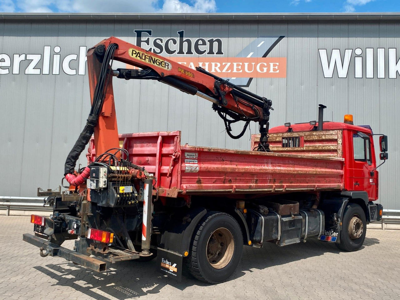 Kipper vrachtwagen MAN 18.285 MC | Palfinger PK 9501*Blatt*2x AHK+Oel