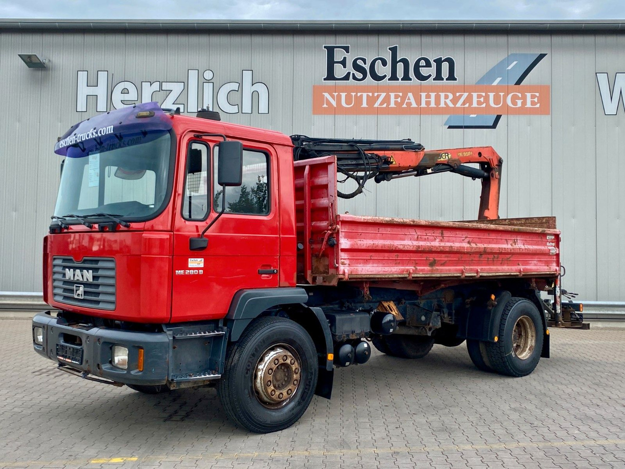 Kipper vrachtwagen MAN 18.285 MC | Palfinger PK 9501*Blatt*2x AHK+Oel