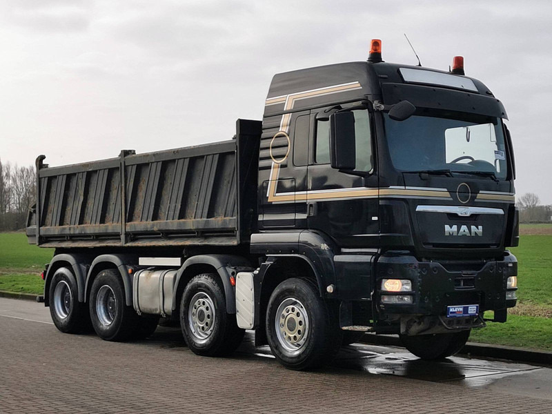 Kipper vrachtwagen MAN 35.480 TGS 8X4 BL MEILLER STEEL
