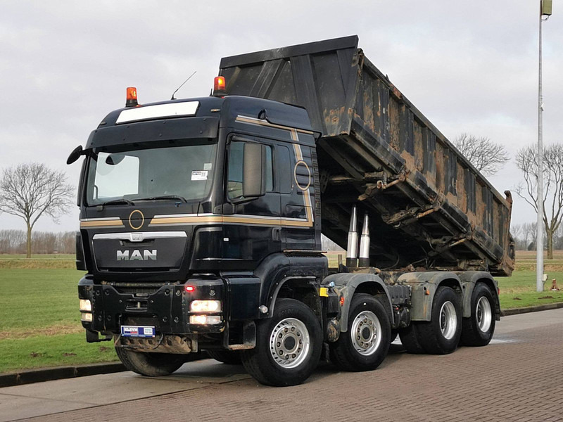 Kipper vrachtwagen MAN 35.480 TGS 8X4 BL MEILLER STEEL