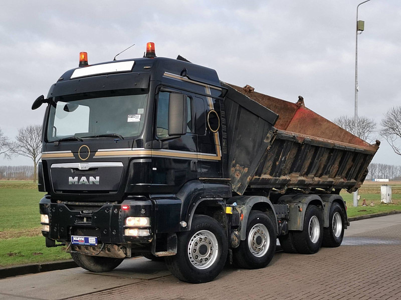Kipper vrachtwagen MAN 35.480 TGS 8X4 BL MEILLER STEEL