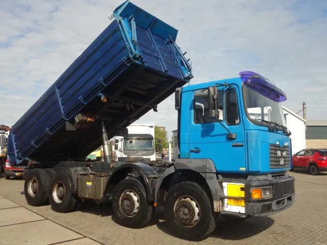 Kipper vrachtwagen MAN 41-414 MEILLER KIPPER 8X4,MANUAL POMP