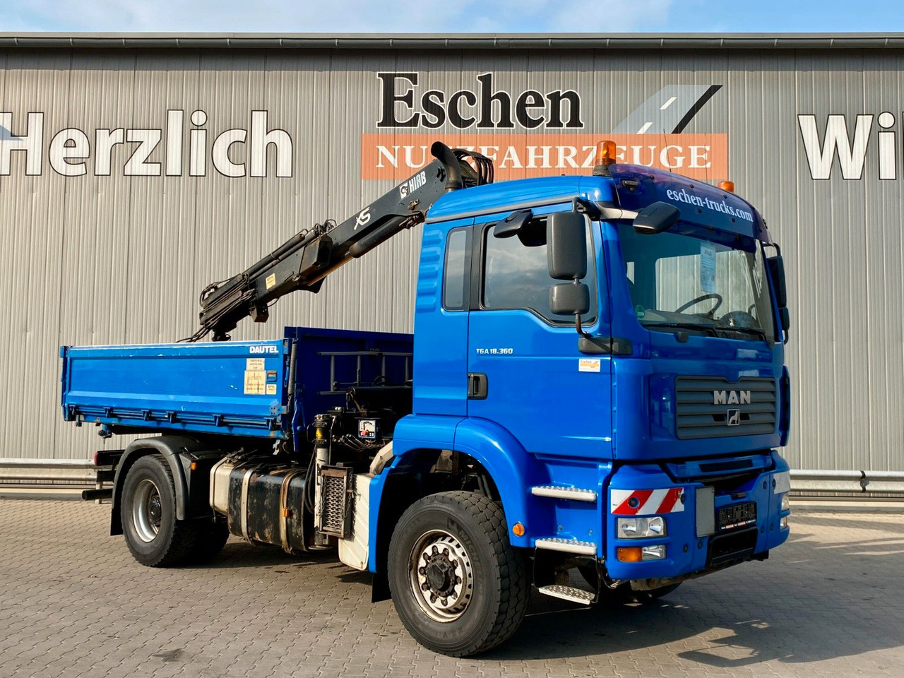 Kipper vrachtwagen MAN TGA 18.360 4x4H BL*HIAB 122 BS-2*Dautel 3-Seiten MAN TGA 18.360 4x4H BL*HIAB 122 BS-2*Dautel 3-Seiten