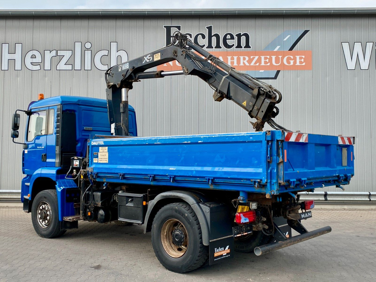 Kipper vrachtwagen MAN TGA 18.360 4x4H BL*HIAB 122 BS-2*Dautel 3-Seiten MAN TGA 18.360 4x4H BL*HIAB 122 BS-2*Dautel 3-Seiten