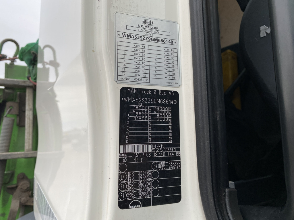 Kipper vrachtwagen MAN TGS 18.440 4x4 BB
