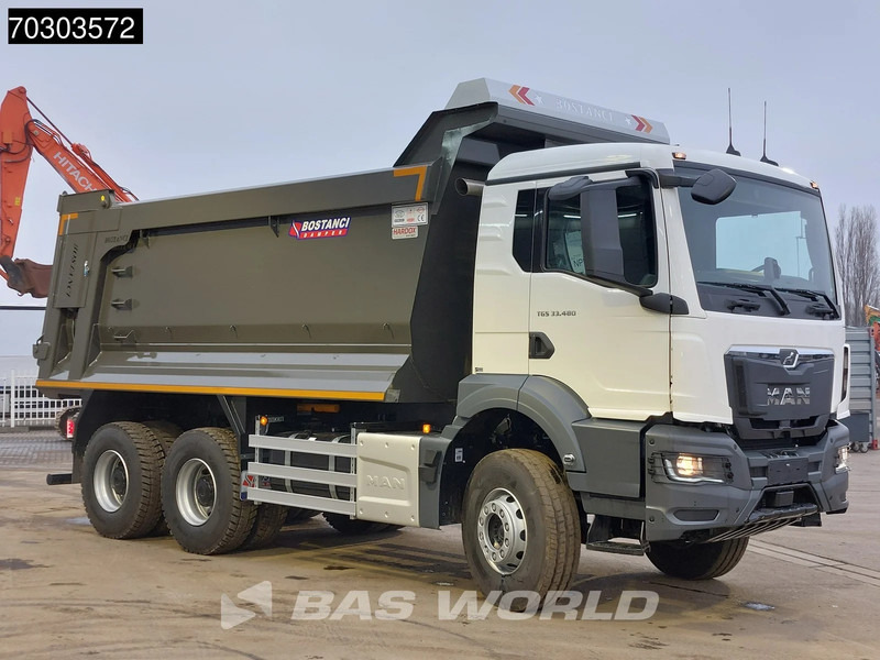 Kipper vrachtwagen MAN TGS 33.480 6X4 NEW! 20m3 Tipper Steelsuspension Big-Axle Automatic Euro 6