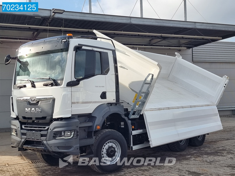 Kipper vrachtwagen MAN TGS 33.480 6X6 12m3 Drei-seiten tipper SteelSuspension Euro 6