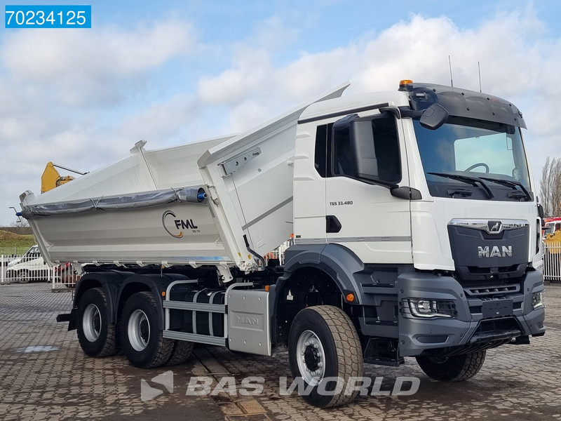 Kipper vrachtwagen MAN TGS 33.480 6X6 12m3 Drei-seiten tipper SteelSuspension Euro 6