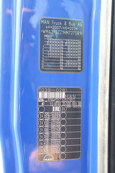 Kipper vrachtwagen MAN TGS 35.500 | FULL STEEL | BIG AXLES | RETARDER | EURO 6