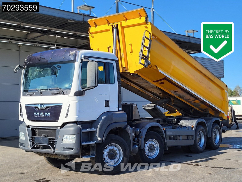 Kipper vrachtwagen MAN TGS 41.510 8X4 19m3 Meiller tipper Steelsuspension Manual Big-Axle Euro 6