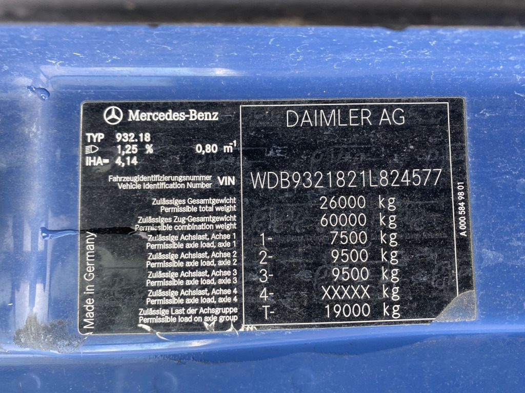 Kipper vrachtwagen Mercedes-Benz 3346 AK 6x6