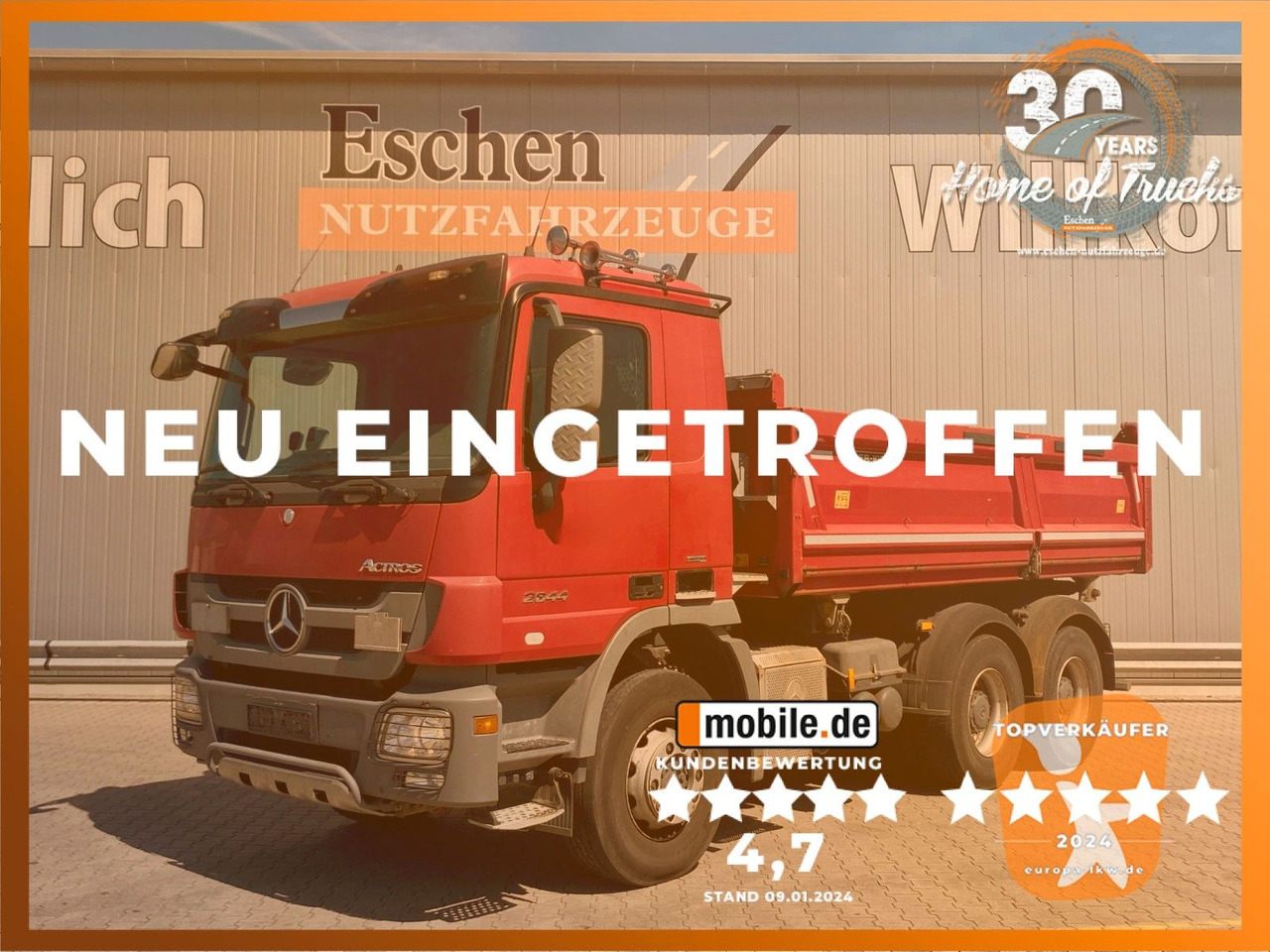 Kipper vrachtwagen Mercedes-Benz Actros 2644 Original100TKM*MEILLER*Bordmatik*TOP