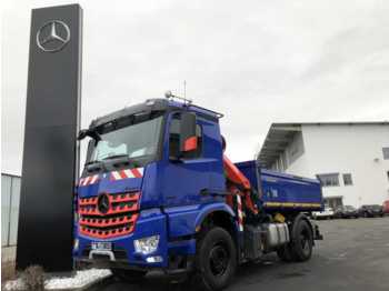 Kipper vrachtwagen Mercedes-Benz Arocs 1848 KK Kipper + Kran Palfinger PK13001