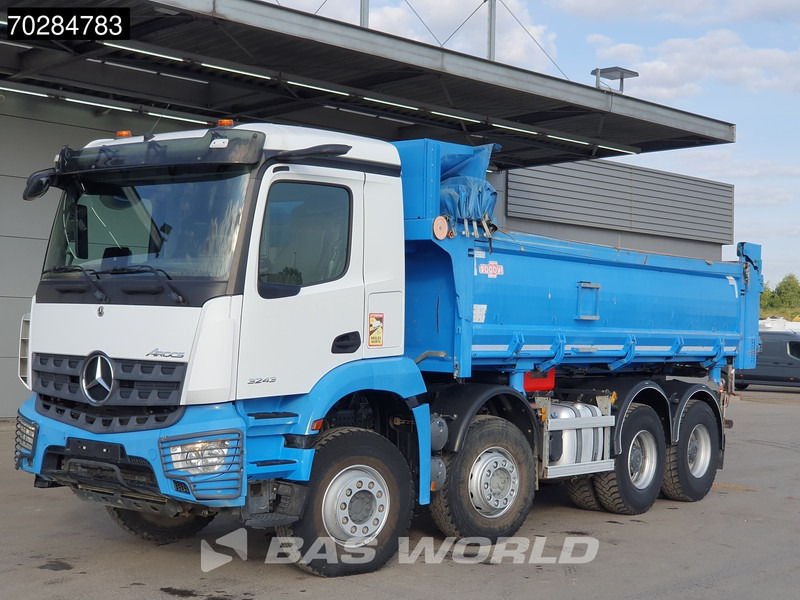 Kipper vrachtwagen Mercedes-Benz Arocs 3243 8X4 14m3 2-side tipper Big-Axle Steelsuspension Navi Euro 6