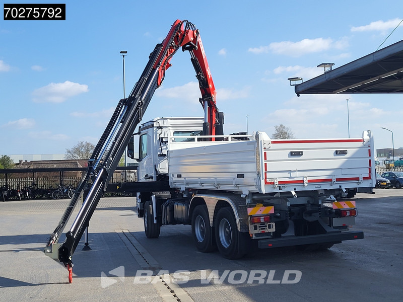 Kipper vrachtwagen Mercedes-Benz Arocs 3348 6X4 Fasi F195A.2.24 Kran 3 sided tipper 9m3 Big-Axle Navi Euro 6