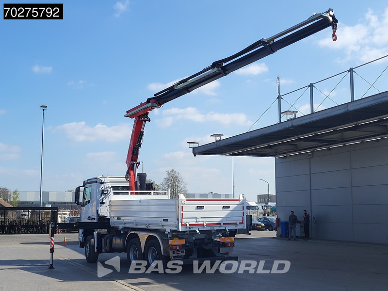Kipper vrachtwagen Mercedes-Benz Arocs 3348 6X4 Fasi F195A.2.24 Kran 3 sided tipper 9m3 Big-Axle Navi Euro 6