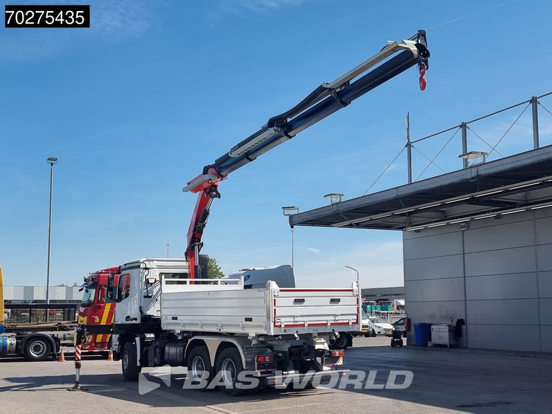 Kipper vrachtwagen Mercedes-Benz Arocs 3348 6X4 Fassi F255A2.24 Kran Crane 9m3 3-Sided Tipper Big-Axle Euro 6