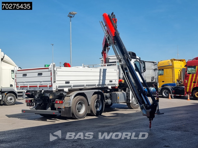 Kipper vrachtwagen Mercedes-Benz Arocs 3348 6X4 Fassi F255A2.24 Kran Crane 9m3 3-Sided Tipper Big-Axle Euro 6
