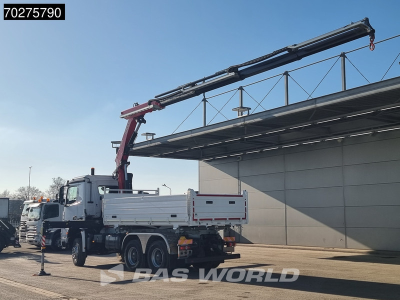 Kipper vrachtwagen Mercedes-Benz Arocs 3348 6X6 Full Steel Retarder Fassi 25T/M Crane Kran Euro 6