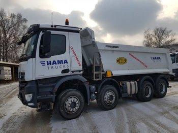 Kipper vrachtwagen Mercedes-Benz Arocs 4145 8x4, Meiller Halfpipe Hinterkipper