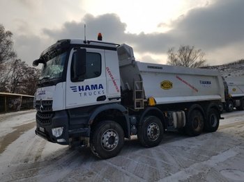 Kipper vrachtwagen Mercedes-Benz Arocs 4145 8x4, Meiller Halfpipe Hinterkipper