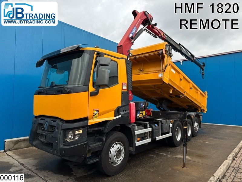 Kipper vrachtwagen Renault C 430 8x4, EURO 6, HMF, Garnier
