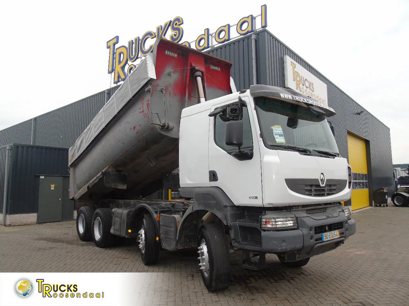 Kipper vrachtwagen Renault Kerax 410DXI + 8X4 + MANUAL + SPRING