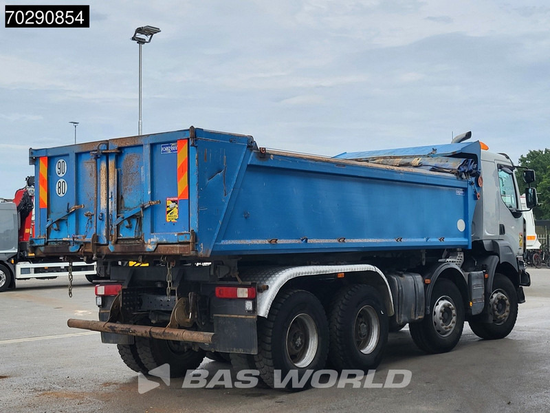 Kipper vrachtwagen Renault Kerax 430 8X4 15m3 Forez Bennes Tipper 3-sides Steelsuspension Big-Axle Automatic Euro 5