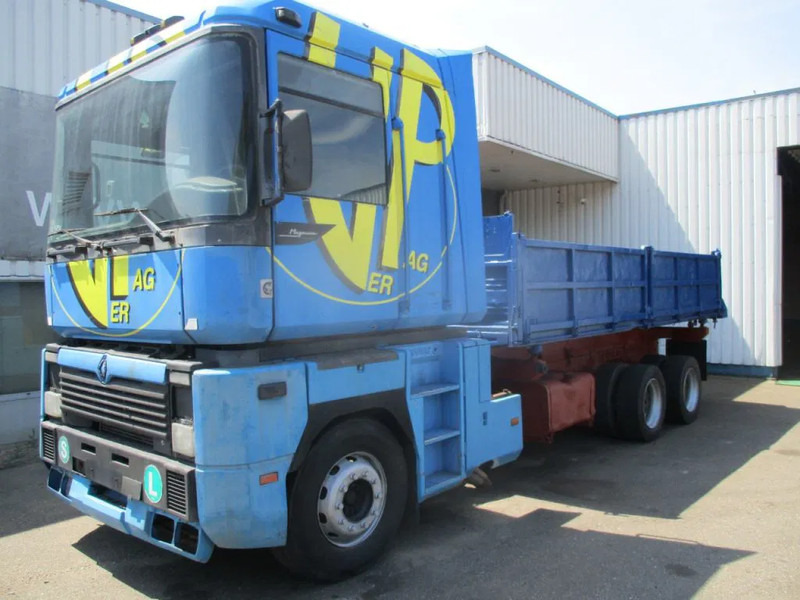Kipper vrachtwagen Renault Magnum AE 385 Magnum AE 385 , Manual , 6x4 , 3 Way Tipper , Spring suspension