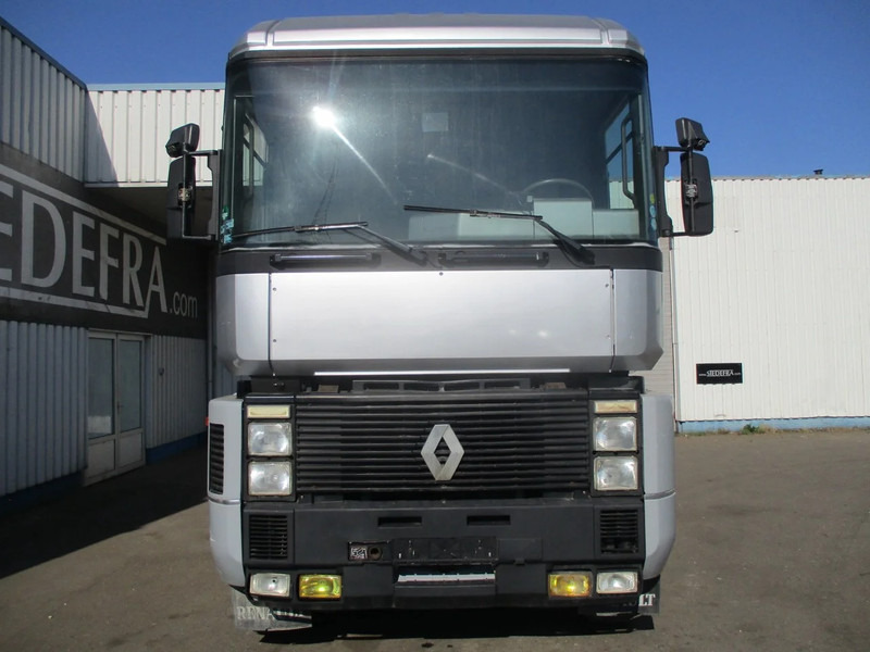 Kipper vrachtwagen Renault Magnum AE 385 TI , 6x4, 3 Way Tipper ,Manual , Airco ,Spring suspension