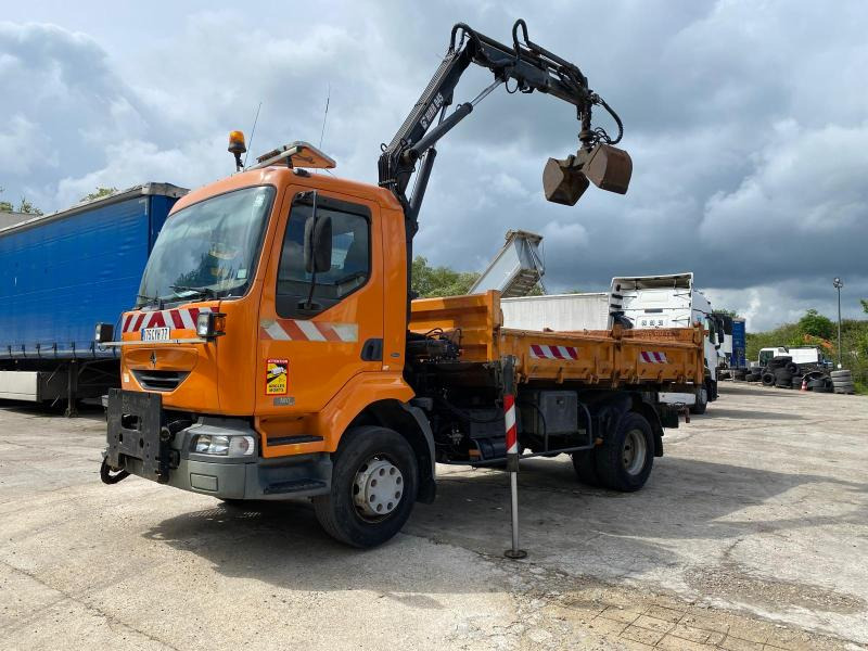 Kipper vrachtwagen Renault Midlum 180