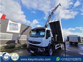 Kipper vrachtwagen Renault PREMIUM 370 hiab 144bs-3 hiduo,r