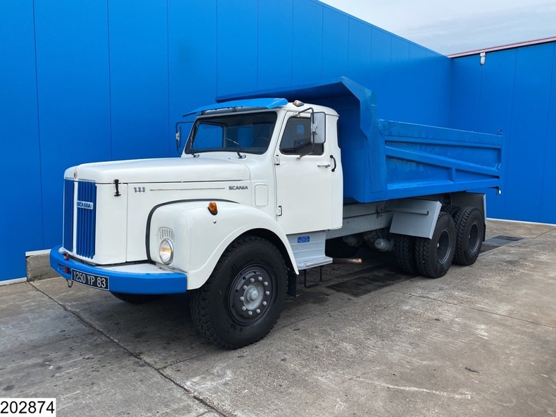 Kipper vrachtwagen Scania 111 6x4, Torpedo, Manual, Steel Suspension