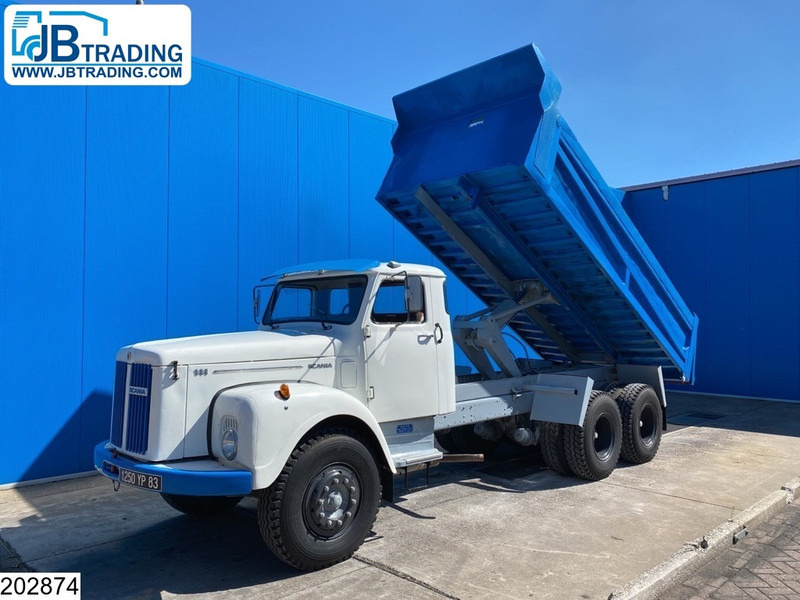 Kipper vrachtwagen Scania 111 6x4, Torpedo, Manual, Steel Suspension