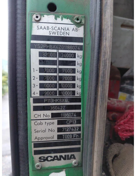 Kipper vrachtwagen Scania P113-360 8x4 Kipper Steel Suspension