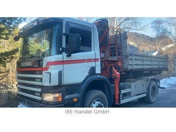 Kipper vrachtwagen Scania P124C 420 4x4, E3, Wechselsystem Kipper/Kran