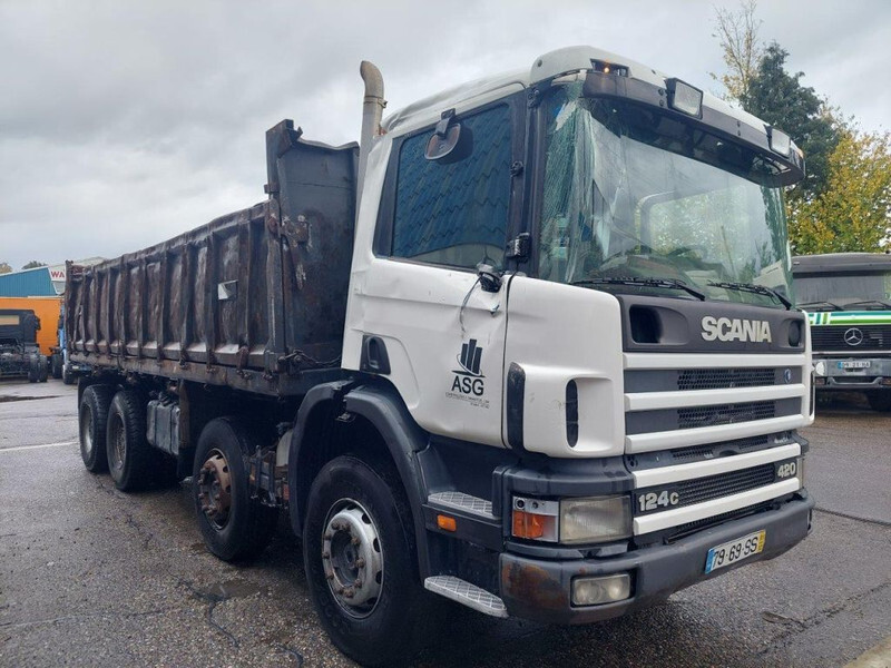 Kipper vrachtwagen Scania P124-420 8x4 Kipper Steel