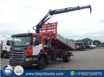 Kipper vrachtwagen Scania P230 hiab 122