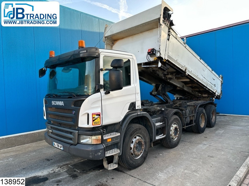 Kipper vrachtwagen Scania P 380 8x4, Manual, Steel suspension