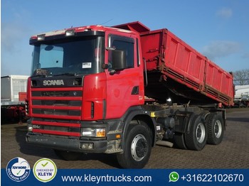 Kipper vrachtwagen Scania R124.400 6x4 manual steel
