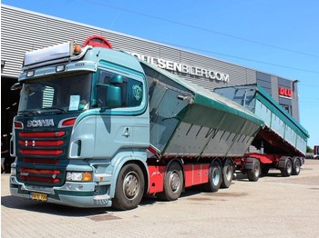 Kipper vrachtwagen Scania R500 8x2 inkl. Trailer