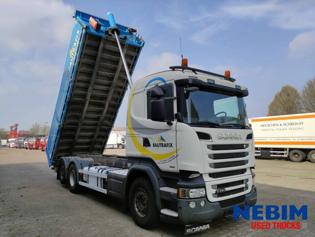 Kipper vrachtwagen Scania R520 V8 6X2 - Retarder