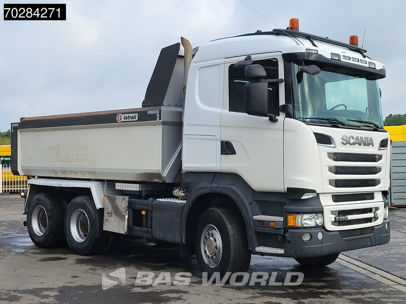 Kipper vrachtwagen Scania R560 6X4 11 m3 tipper Full steel Retarder Big-Axle Navi Euro 5