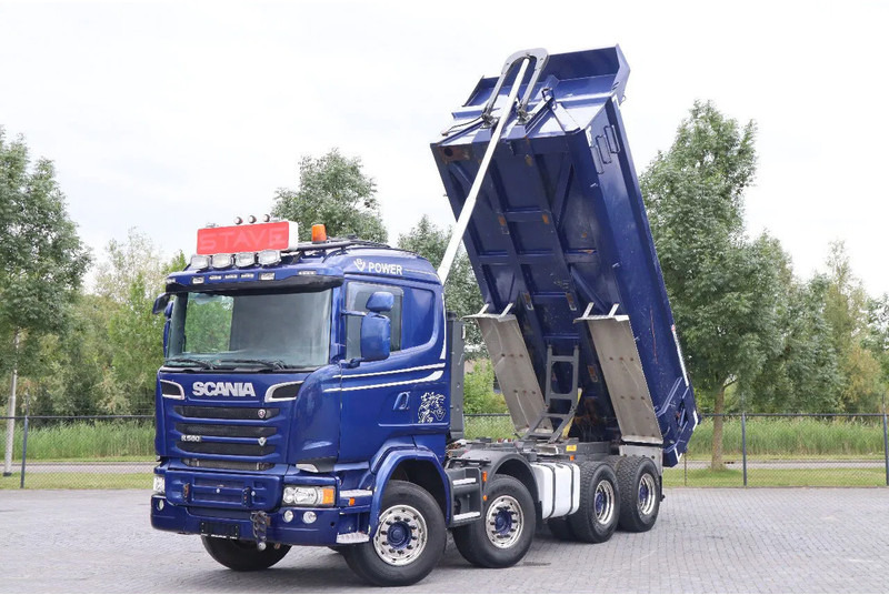 Kipper vrachtwagen Scania R580 V8 | FULL STEEL | BIG AXLES | RETARDER | EURO 6