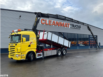 Kipper vrachtwagen Scania R 380 Palfinger 29 Tonmeter laadkraan + Fly-Jib
