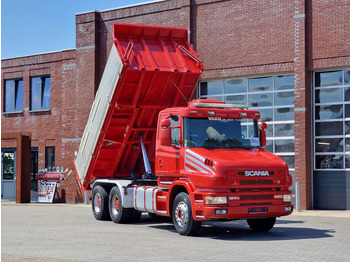 Kipper vrachtwagen Scania T124-420 6x4 - Tipper - Retarder - Full steel - HUB Reduction - Manual gearbox